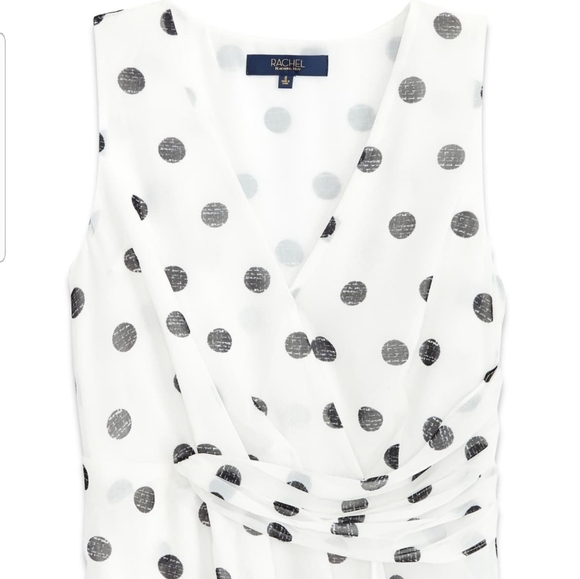 RACHEL RACHEL ROY POLKA DOT TWIST FRONT TANK - Picture 3 of 5